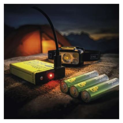 Перезаряжаемый налобный фонарь с регулировкой яркости LED/3xAAA/1000 mAh 3,7V