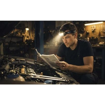Перезаряжаемый налобный фонарь с регулировкой яркости LED/3xAAA/1000 mAh 3,7V