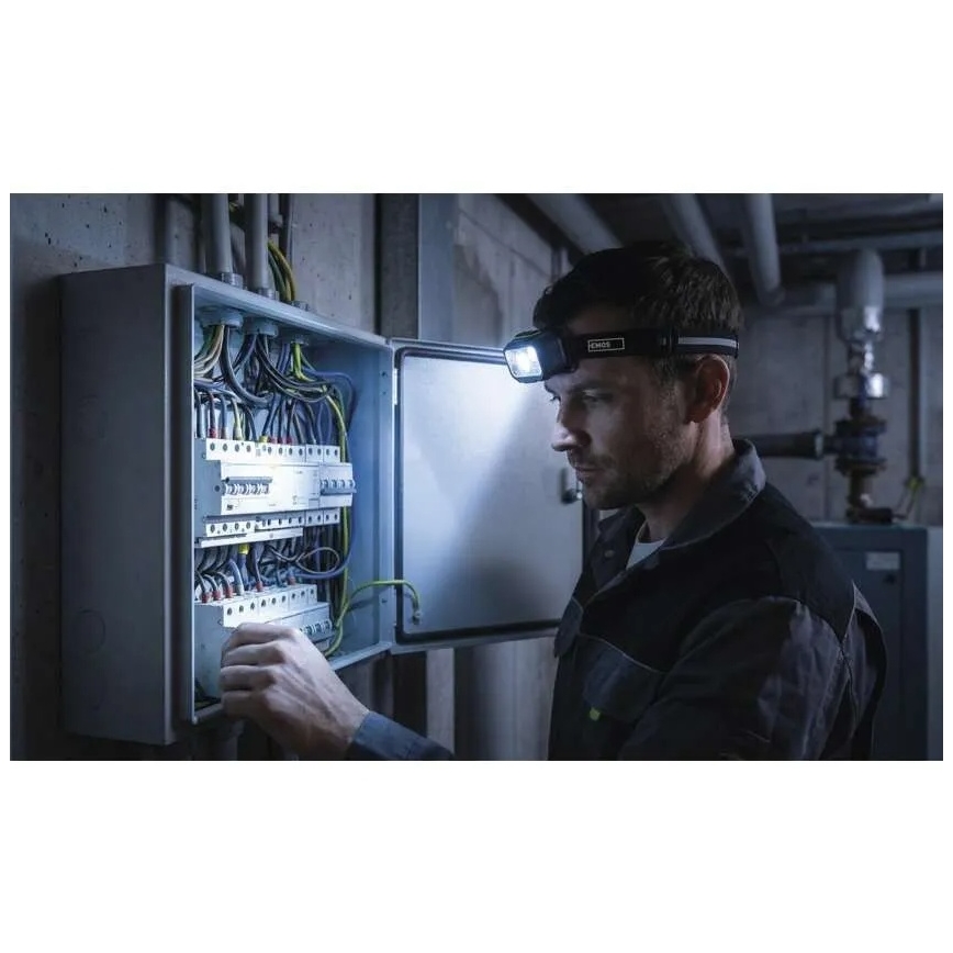 Перезаряжаемый налобный фонарь с регулировкой яркости LED/3xAAA/1000 mAh 3,7V