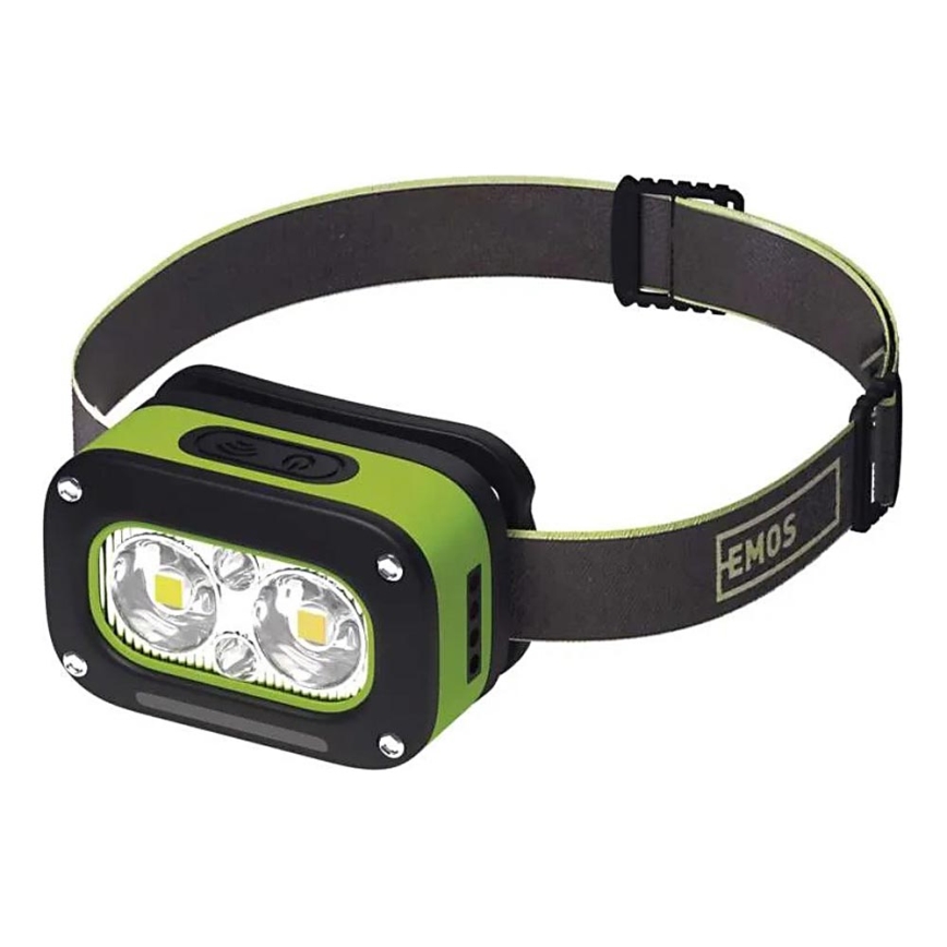 Перезаряжаемый налобный светодиодный фонарь LED/USB, IP43, 800 мА·ч