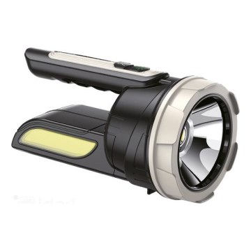 Перезаряжаемый светодиодный фонарь 2xLED/3W/5V 210 lm 1200 mAh чёрный