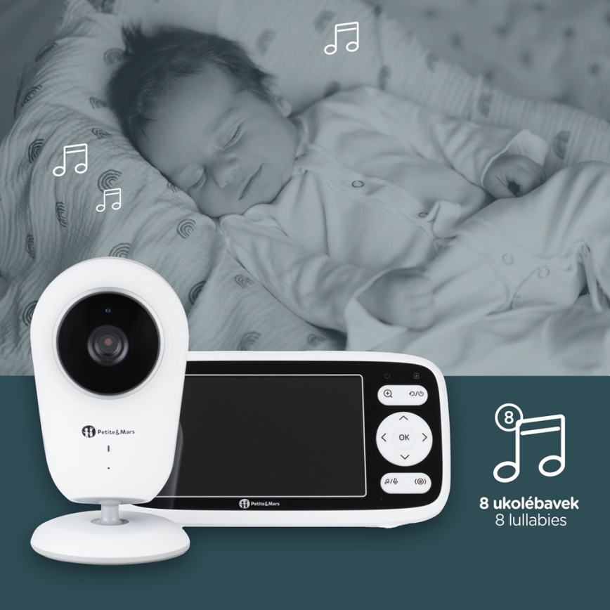 PETITE&MARS - Детская видеоняня с монитором NANO 4.0 3,7 В 1760 мА·ч