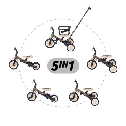 PETITE&MARS - Детский трёхколёсный велосипед 5 в 1 TURBO LIMITED City Beat