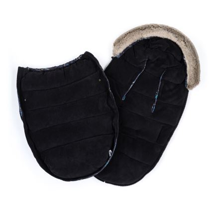 PETITE&MARS - НАБОР Детский конверт 4в1 COMFY Stylish Beauty + муфты для коляски FURRY Forever Black