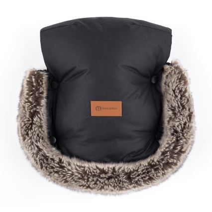 PETITE&MARS - НАБОР Детский конверт 4в1 COMFY Stylish Beauty + муфты для коляски FURRY Forever Black