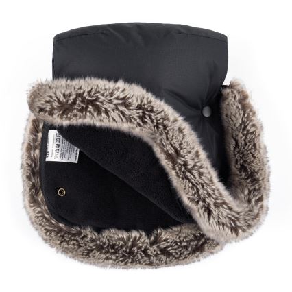 PETITE&MARS - НАБОР Детский конверт 4в1 COMFY Stylish Beauty + муфты для коляски FURRY Forever Black
