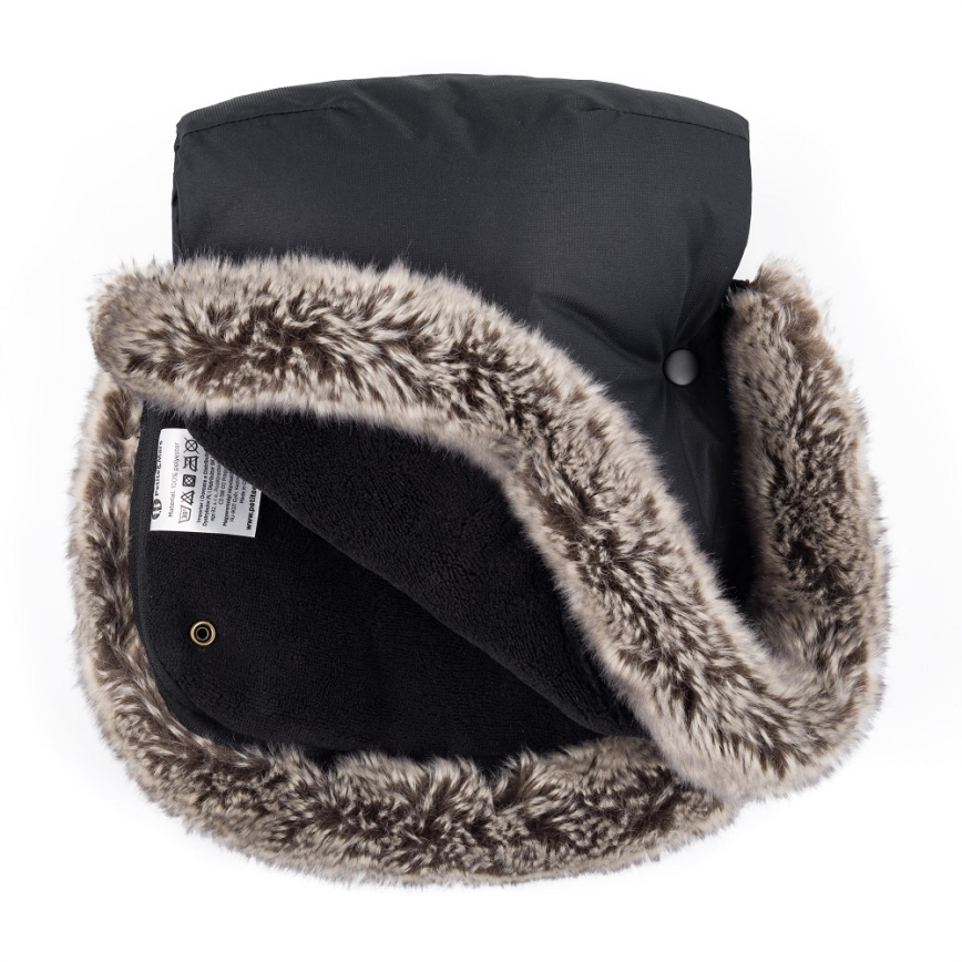 PETITE&MARS - НАБОР Детский конверт 4в1 COMFY Stylish Beauty + муфты для коляски FURRY Forever Black