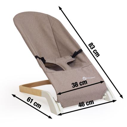 PETITE&MARS - Дитячий шезлонг CALMY коричневий