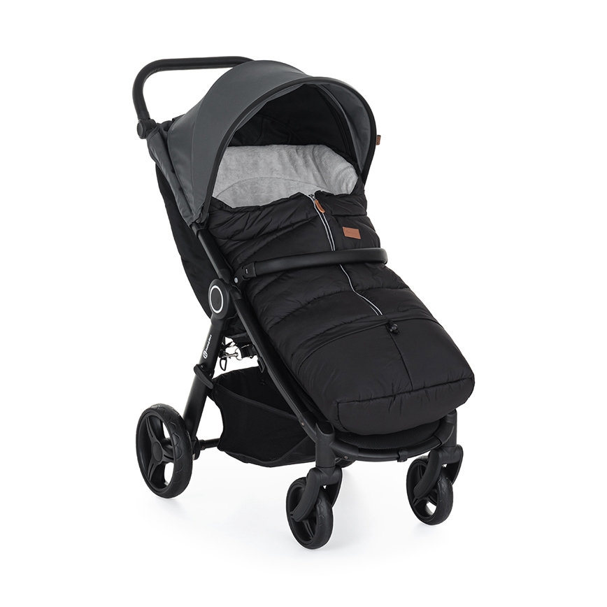 PETITE&MARS - НАБІР Дитячий конверт 3в1 JIBOT + рукавички для коляски JASIE чорний