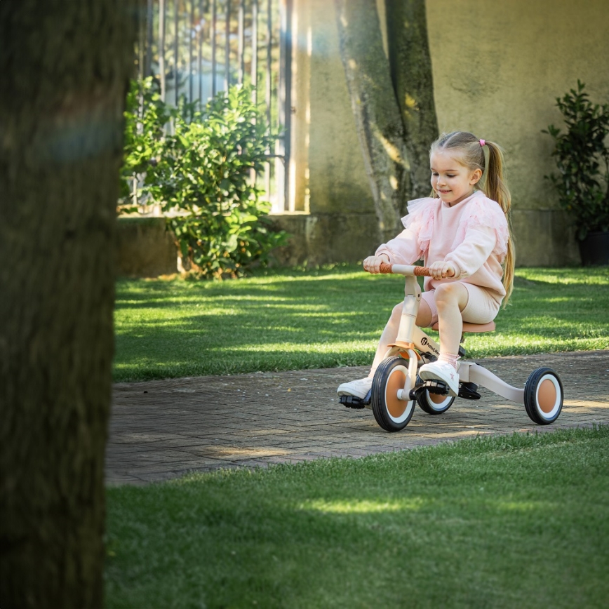 PETITE&MARS - Дитячий триколісний велосипед 5в1 TURBO Desert Sand