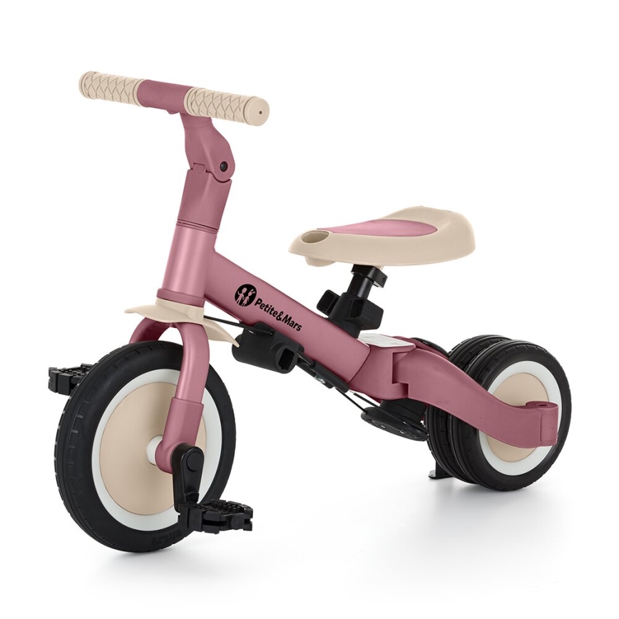 PETITE&MARS - Дитячий триколісний велосипед 5в1 TURBO Dusty Rose