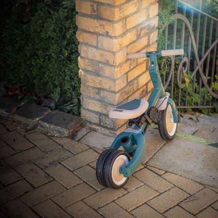 PETITE&MARS - Дитячий триколісний велосипед 5в1 TURBO Misty Green