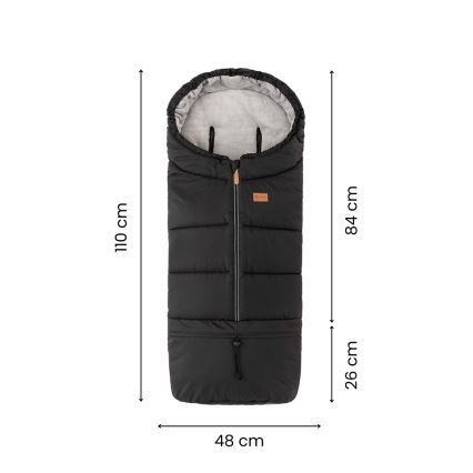 PETITE&MARS - Дитячий утеплений конверт 3 в 1 JIBOT світло-сірий