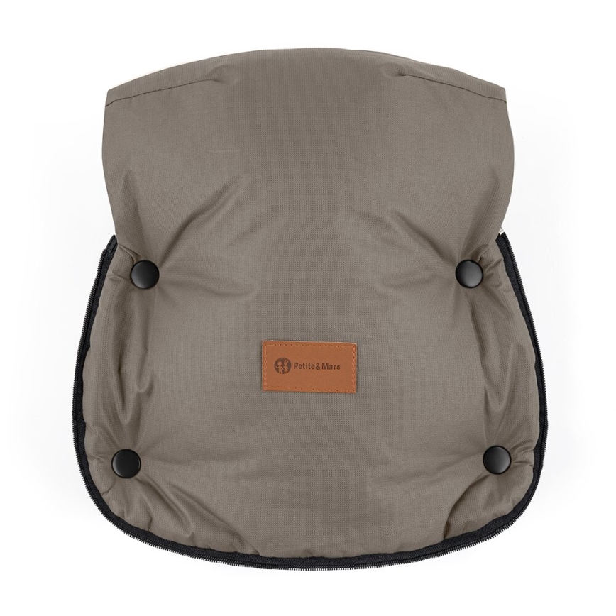 PETITE&MARS - НАБІР Дитяча зимова ковдра-конверт ARCTIC + рукавиці для коляски FURRY Mocha Mousse