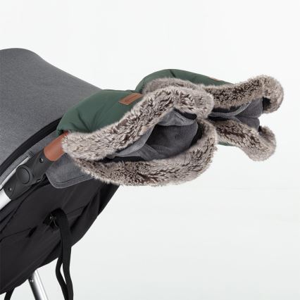 PETITE&MARS - НАБІР Дитяча зимова ковдра-конверт ARCTIC + рукавиці для коляски FURRY Veritable Khaki