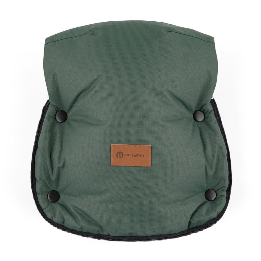 PETITE&MARS - НАБІР Дитяча зимова ковдра-конверт ARCTIC + рукавиці для коляски FURRY Veritable Khaki