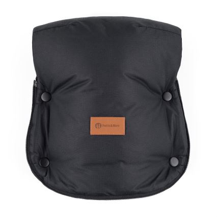 PETITE&MARS - НАБІР Дитяча зимова ковдра-конверт COMFY + рукавиці для коляски FURRY Forever Black