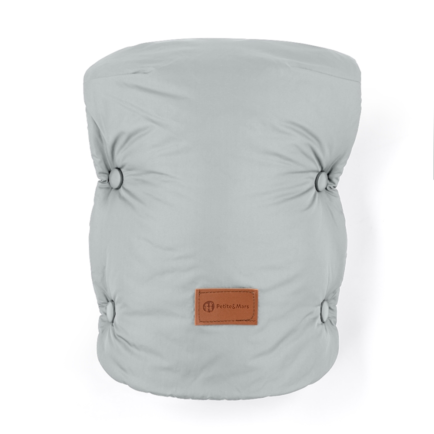 PETITE&MARS - НАБІР дитячий конверт 3 в 1 JIBOT + рукавники для коляски JASIE світло-сірий