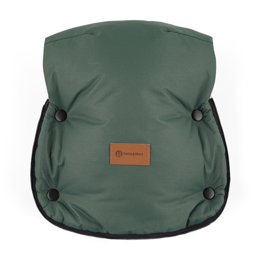 PETITE&MARS - НАБІР Дитячий конверт 4в1 COMFY + муфти для коляски FURRY хакі