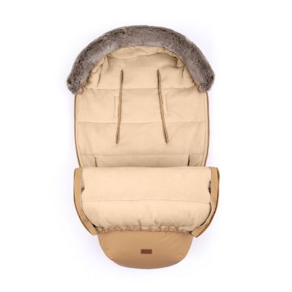 PETITE&MARS - НАБОР Детское зимнее одеяло-конверт 4в1 COMFY + рукавицы для коляски FURRY Elegant Caramel