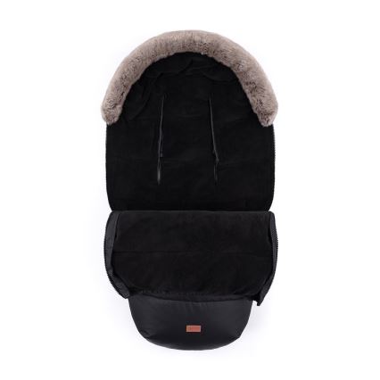 PETITE&MARS - НАБОР Детское зимнее одеяло-конверт 4в1 COMFY + рукавицы для коляски FURRY Forever Black