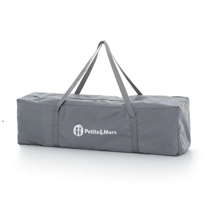 PETITE&MARS - Передвижная детская кроватка-манеж NYJA TEDDY BIKER серый/бежевый