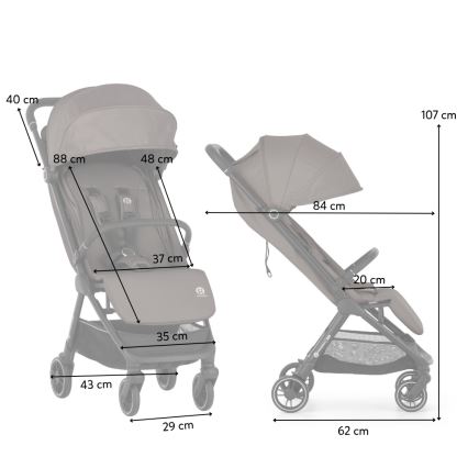 ПЕТІТЕ&МАРС - прогулянкова коляска ЗІП кремово-какаовий