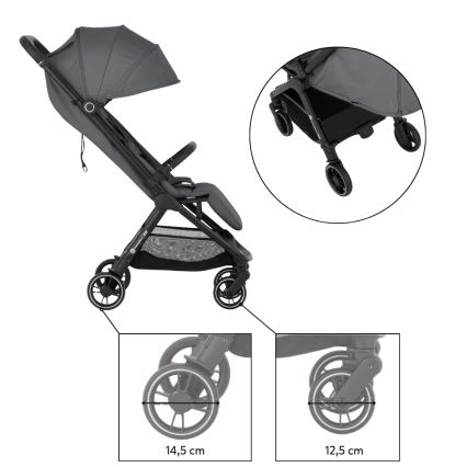 PETITE&MARS - Прогулочная коляска ZIP Smoky Anthracite