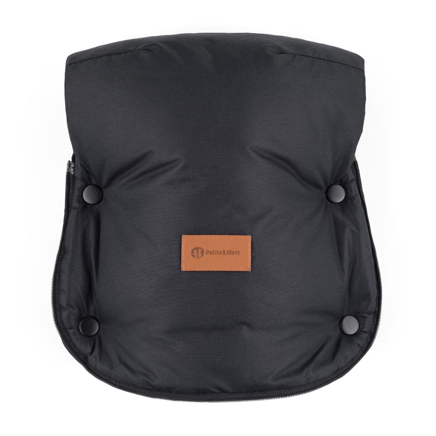 PETITE&MARS - Рукавиці для коляски FURRY Forever Black