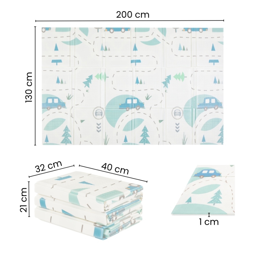 PETITE&MARS - Складной игровой коврик CAMPY Cars&Arabesca