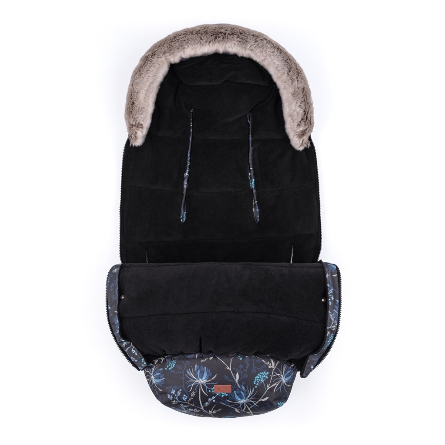PETITE&MARS - НАБІР Дитячий конверт 4в1 COMFY Stylish Beauty + муфти для коляски FURRY Forever Black