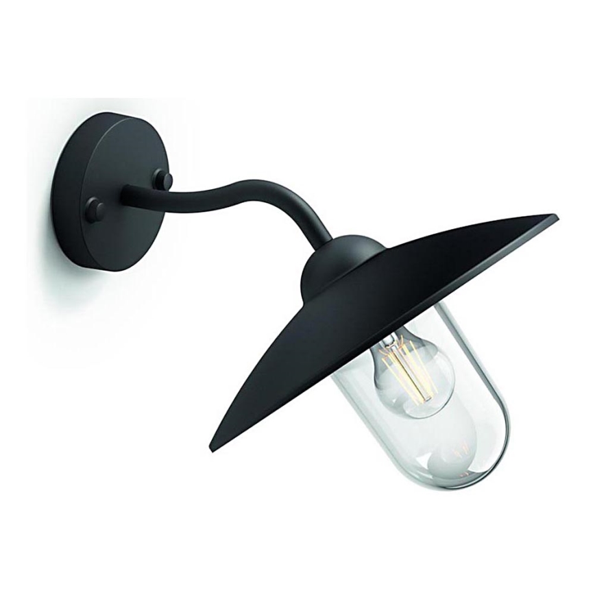 Philips 01643/30/PN - Зовнішній настінний світильник HAMMOCK 1xE27/60W/230V IP44
