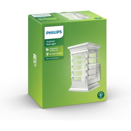 Philips 15280/18/PN - Вуличний настінний світильник PATIO 1xE27/60W/230V IP44