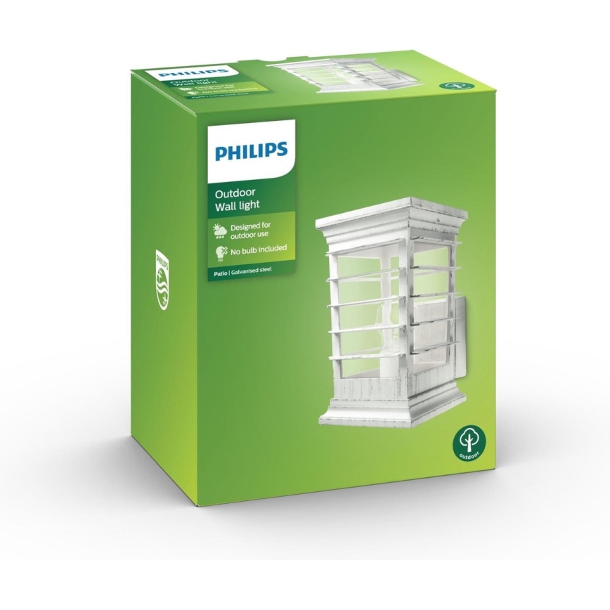 Philips 15280/18/PN - Вуличний настінний світильник PATIO 1xE27/60W/230V IP44