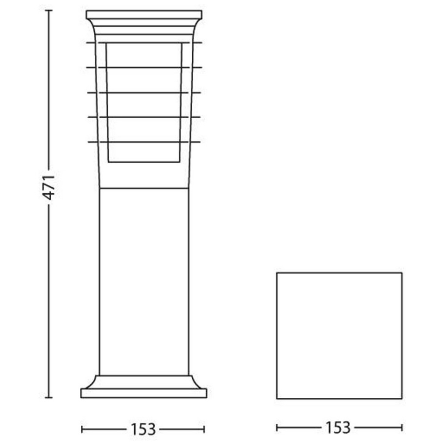 Philips 15282/54/PN - LED Уличная лампа MYGARDEN PATIO 1xE27/60W/230V IP44
