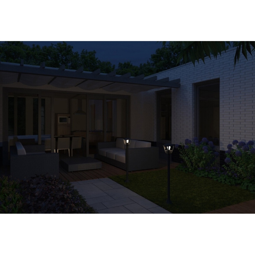 Philips 15383/30/16 - Зовнішній світильник MYGARDEN CREEK 1xE27/60W/230V чорний IP44