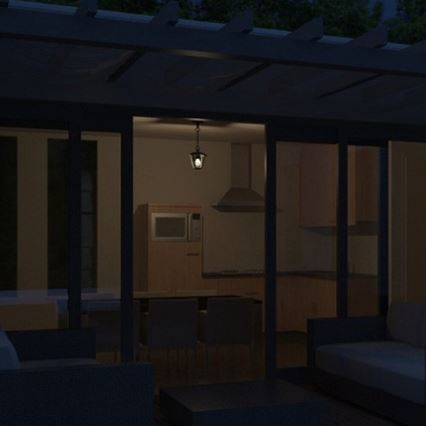 Philips 15386/30/16 - Уличная подвесная люстра MYGARDEN CREEK 1xE27/60W/230V черная IP44