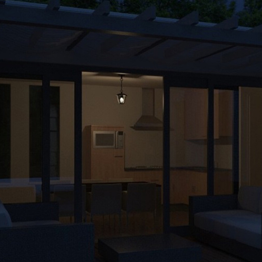 Philips 15386/30/16 - Уличная подвесная люстра MYGARDEN CREEK 1xE27/60W/230V черная IP44