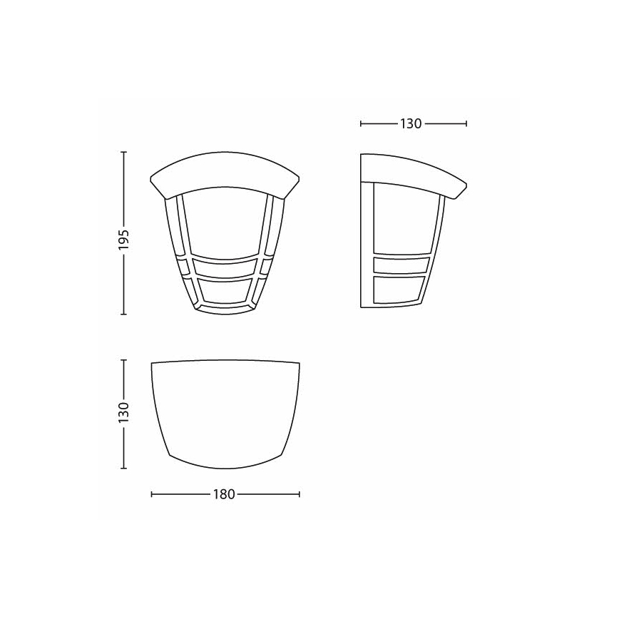Philips - Зовнішній настінний світильник 1xE27/60W/230V IP44