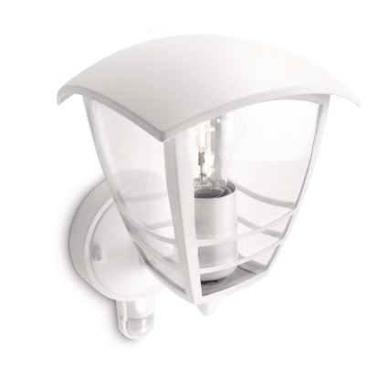 Philips - Уличный настенный светильник с датчиком 1xE27/60W IP44