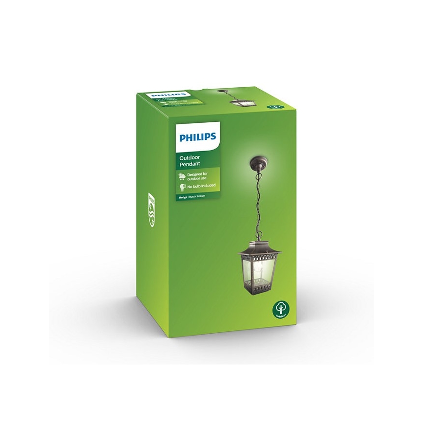 Philips 15406/86/PN - Вулична люстра HEDGE 1xE27/60W/230V IP44