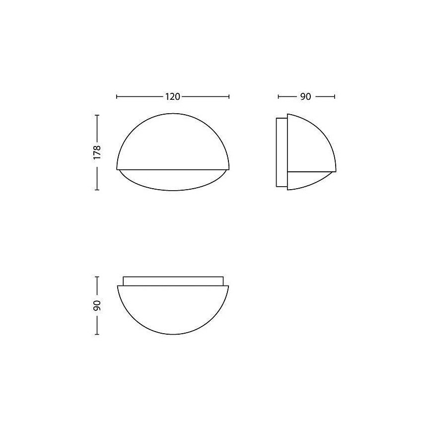 Philips - Светодиодный уличный светильник 1xLED/3W/230V IP44