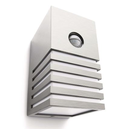 Philips - Уличный настенный светильник с датчиком 1xE27/20W/230V IP44