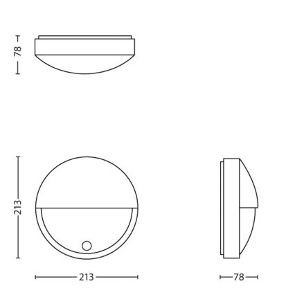 Philips - Світлодіодний вуличний світильник з датчиком LED/6W IP44