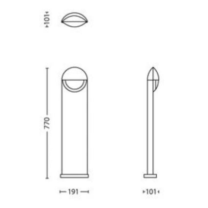 Philips 16458/87/P3 - Вулична світлодіодна лампа MYGARDEN CAPRICORN LED/6W/230V IP44