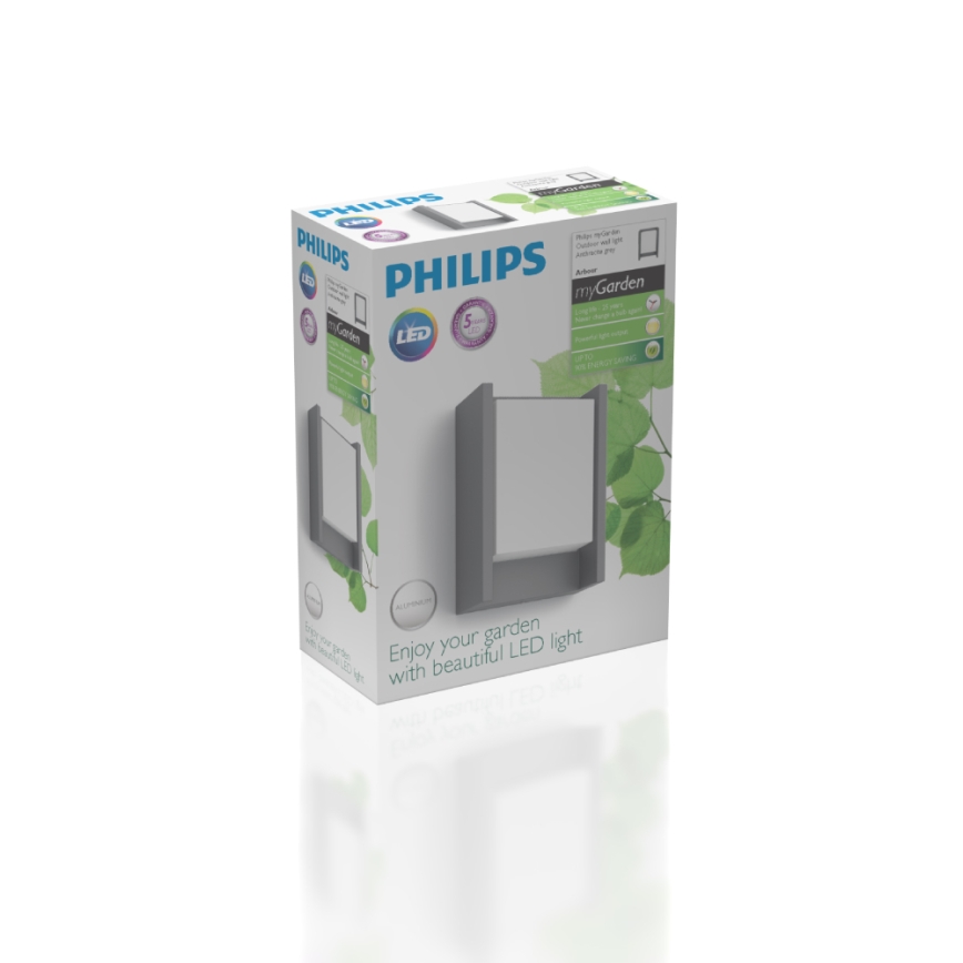 Philips - Вуличний світлодіодний настінний світильник LED/6W/230V 2700K IP44