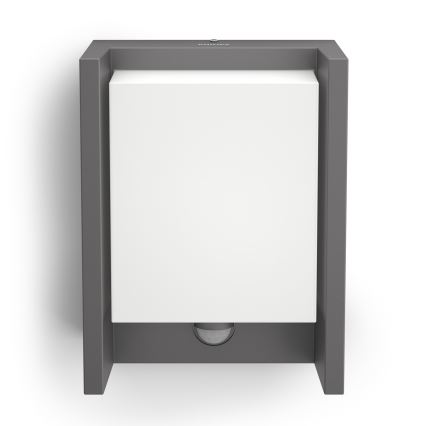 Philips - LED Вуличний настінний світильник з датчиком LED/6W 2700K IP44