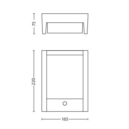 Philips - LED Вуличний настінний світильник з датчиком LED/6W 4000K IP44