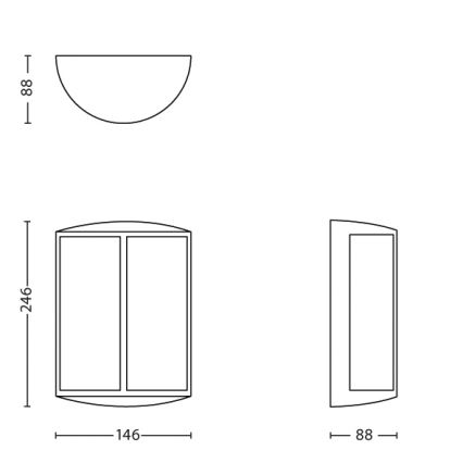 Philips - Уличный светодиодный настенный светильник 1xLED/6W IP44