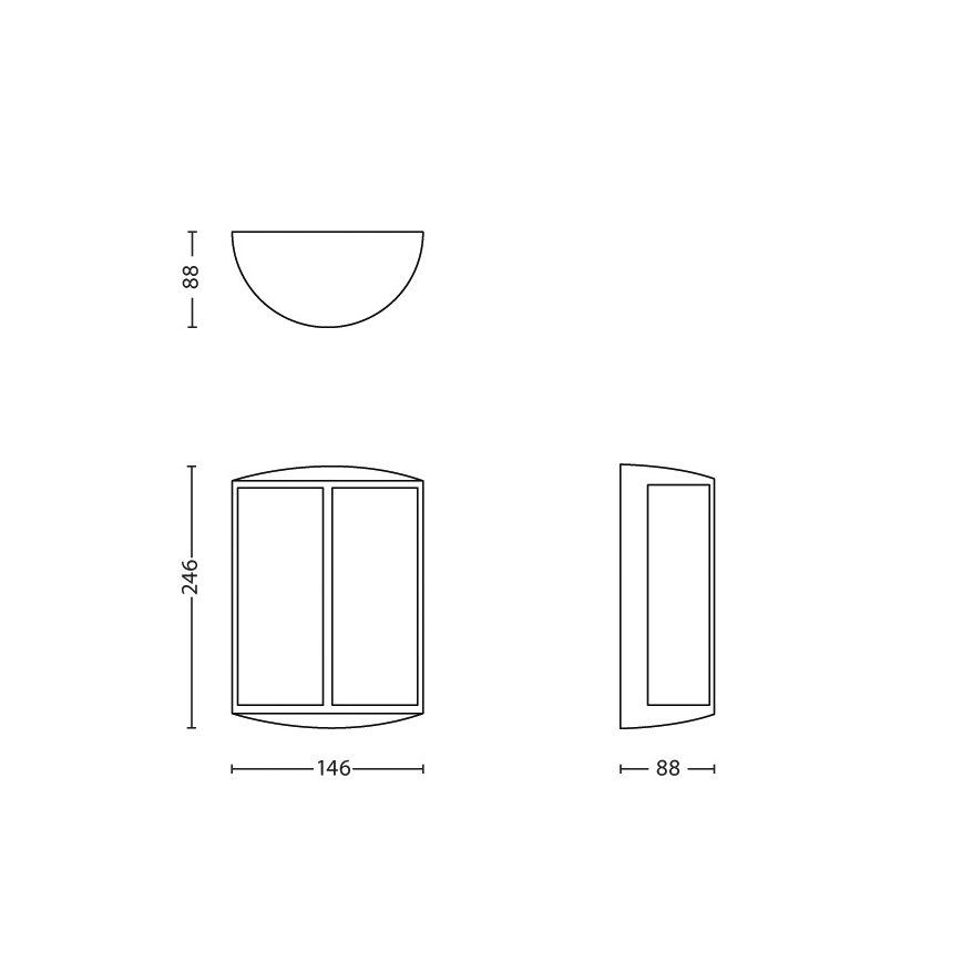 Philips - Уличный светодиодный настенный светильник 1xLED/6W IP44